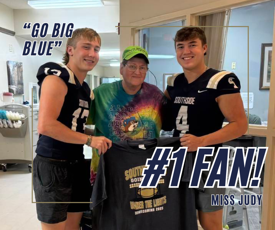 Picture of Football Players and #1 Fan