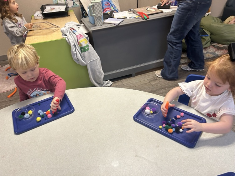 children doing fine motor activity