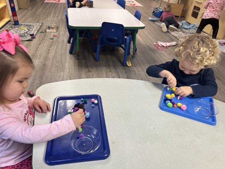 children doing fine motor activity