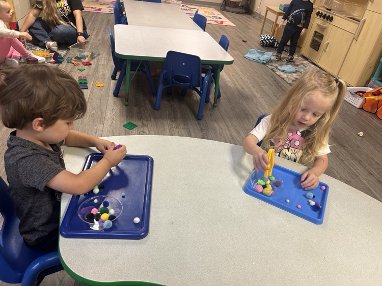 children doing fine motor activity