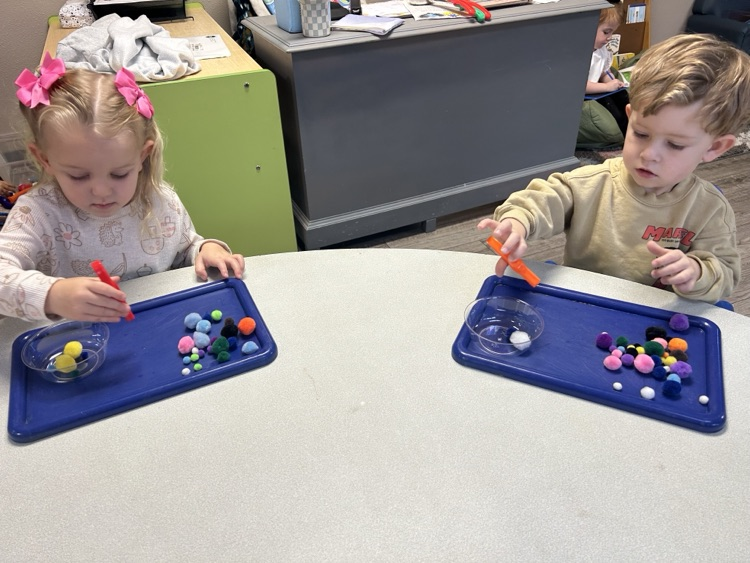 children doing fine motor activity