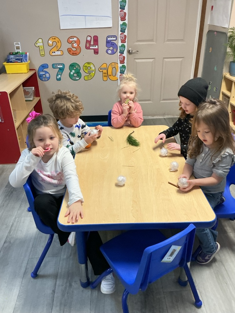 children sitting at table