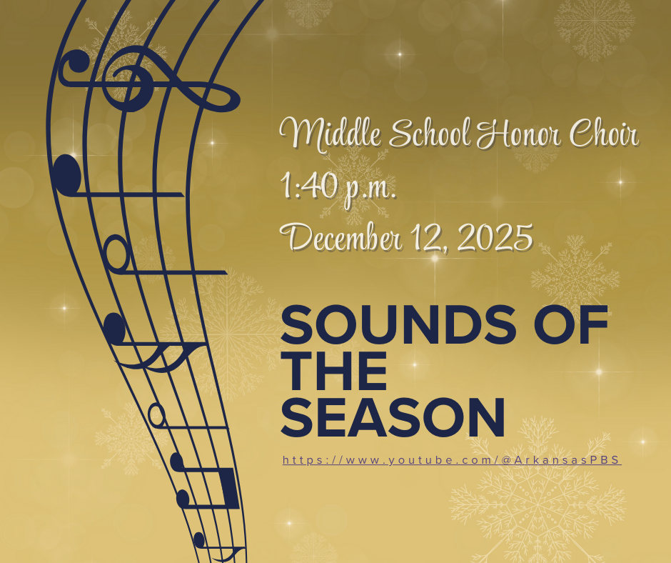 Music notes, gold snowflake background