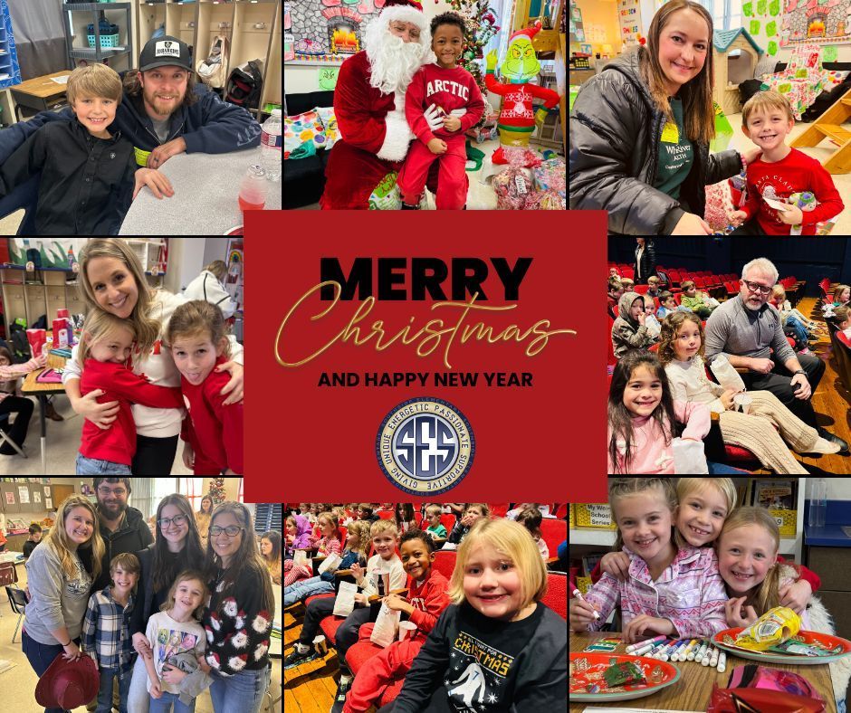 Christmas collage of students