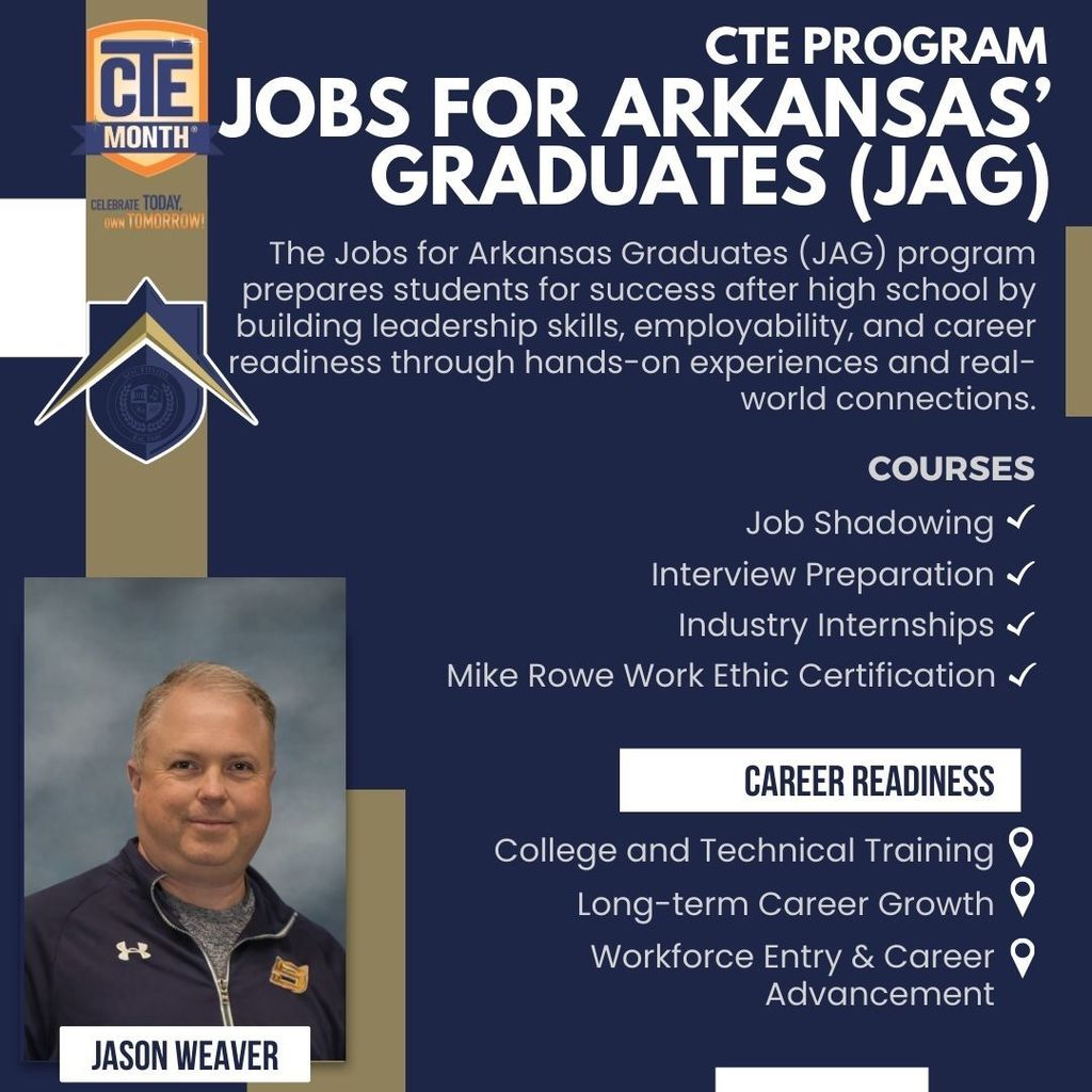 SCHS CTE JAG Graphic, Weaver pictured