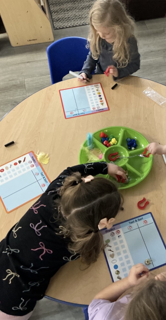 children learning about magnets