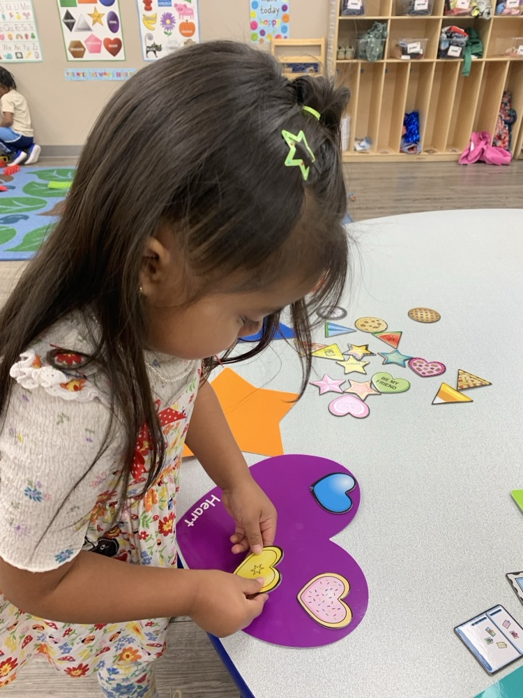 children sorting shapes