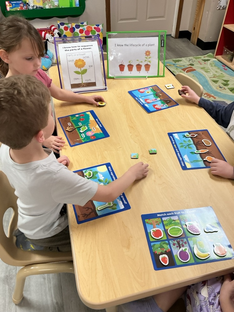 children playing matching games