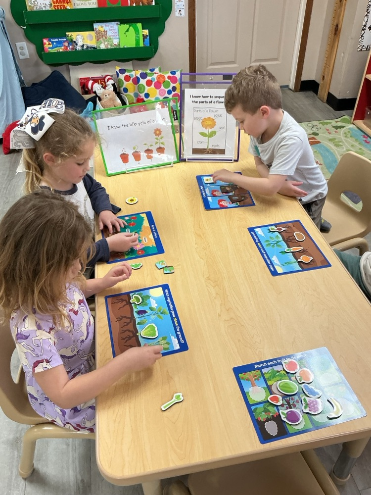 children playing matching games