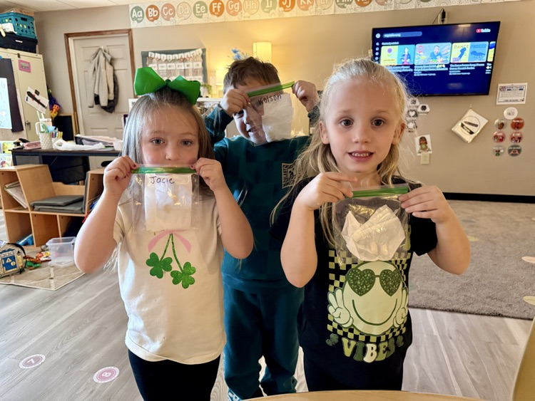 child doing Lima bean experiment