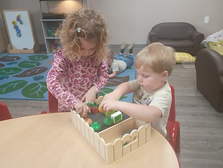 children learning about planting vegetables