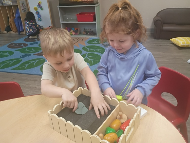 children learning about planting vegetables