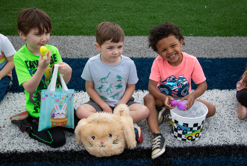 3 boys and their easter baskets