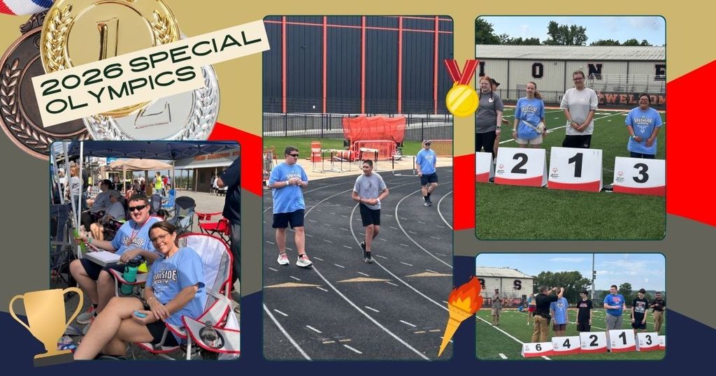 boys, girls and teacher smiling receiving awards