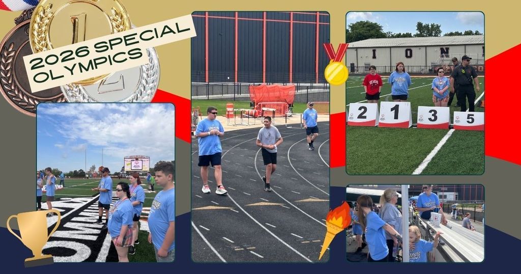 boys, girls and teacher smiling receiving awards