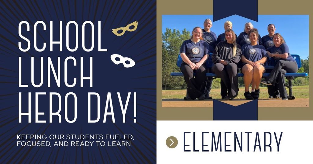 School lunch hero day graphic, group of women smiling