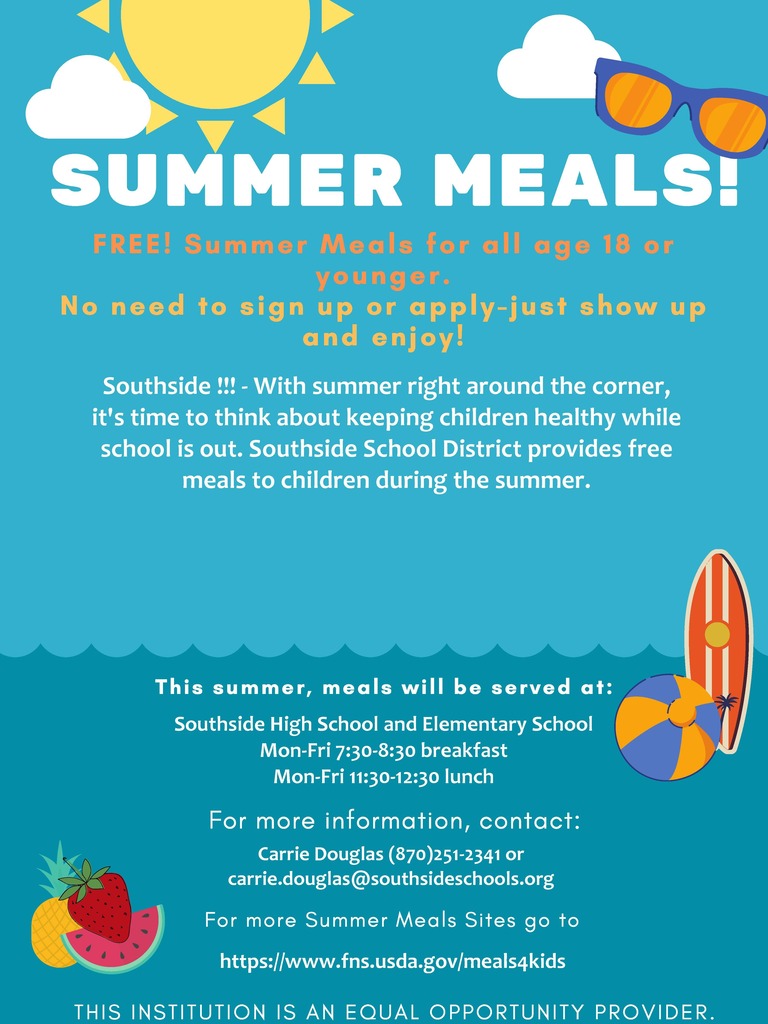 summer theme flyer for free meals