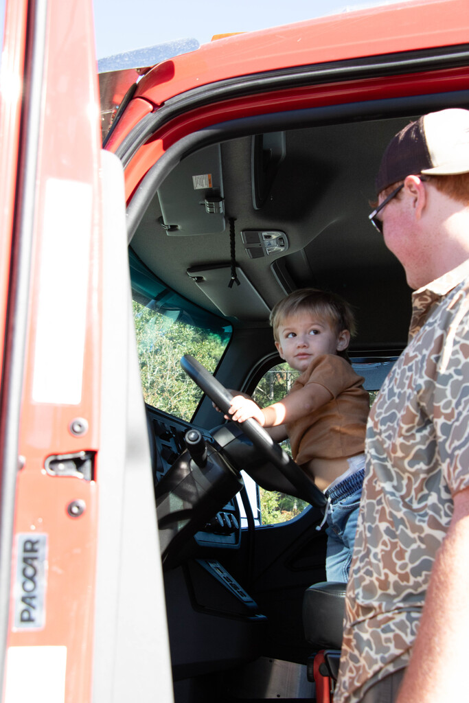 preschoolers with fire fighters