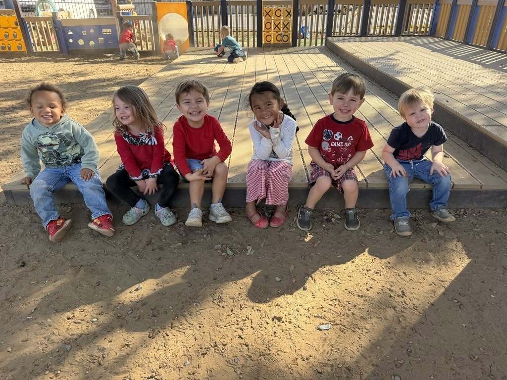 students wearing red