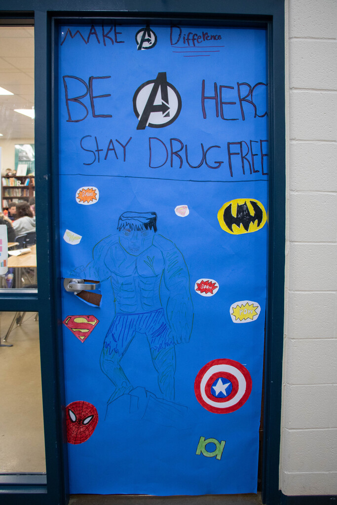 Be a A hero decorated door