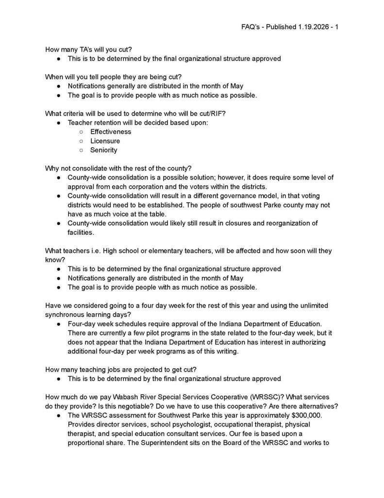 FAQ document