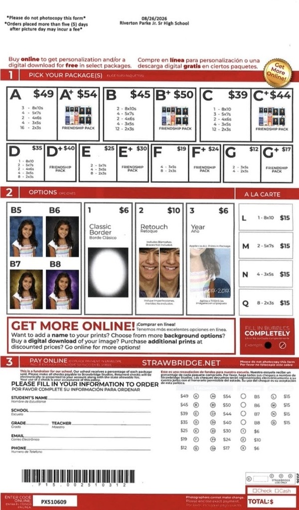 Picture Order Form