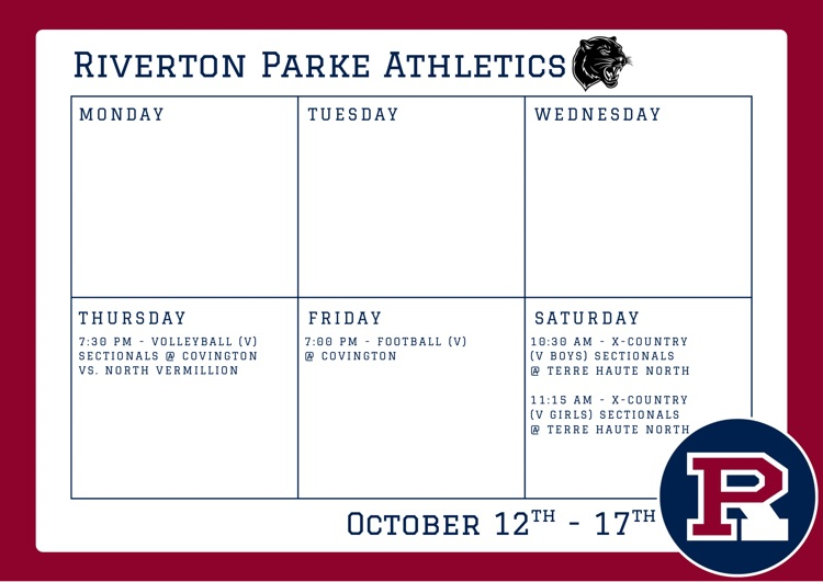 schedule 10/12-10/17