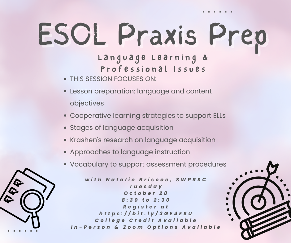 10-28  ESOL Praxis Bootcamps