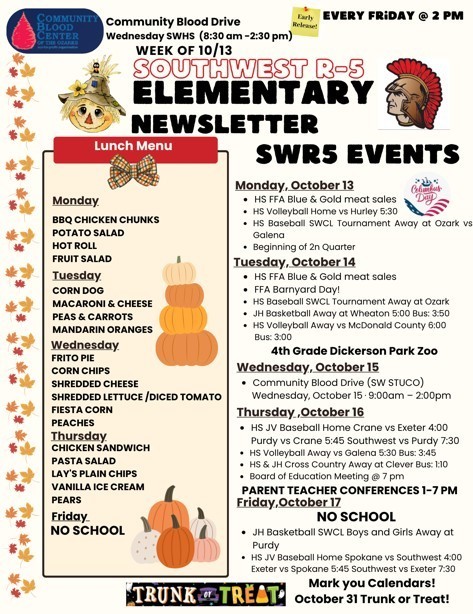 Week of October 13 Elementary Update