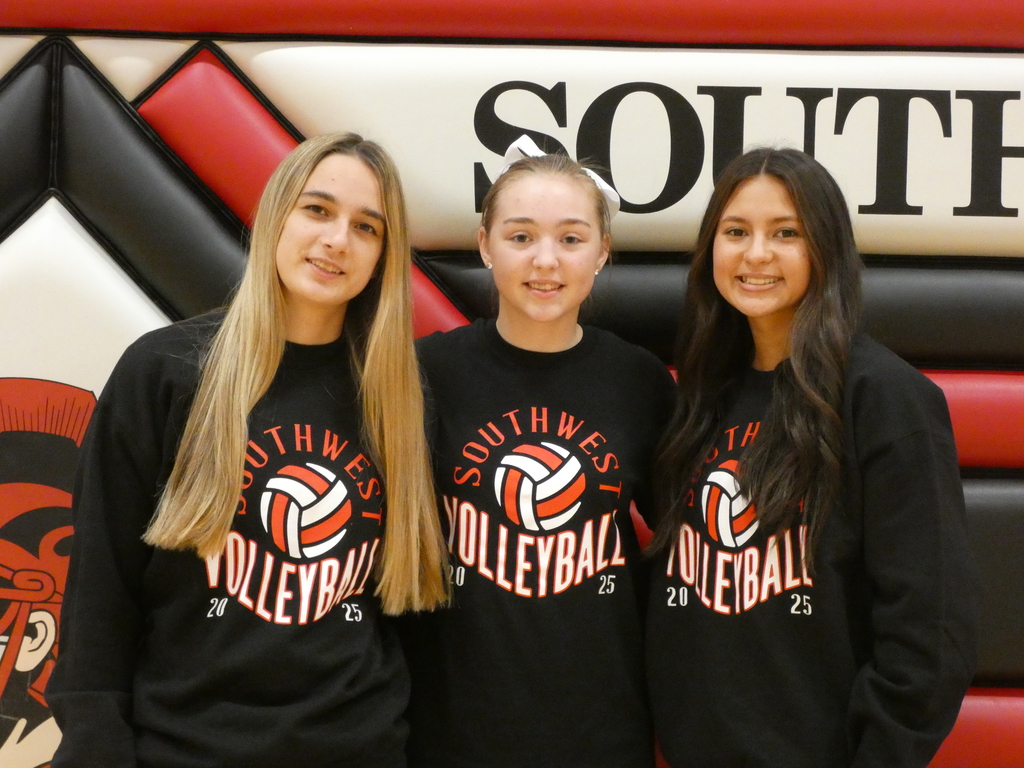 Three Senior Volleyball Players