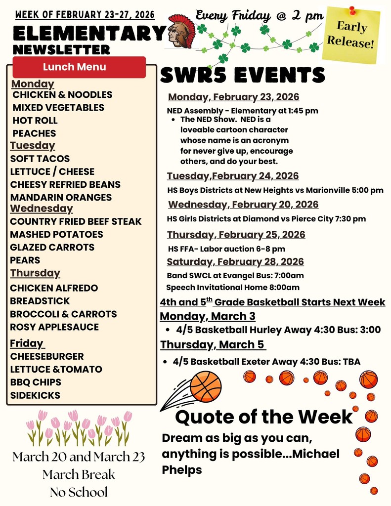 Elementary Newsletter 2.22.26