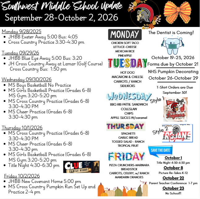 SWMS Weekly Update