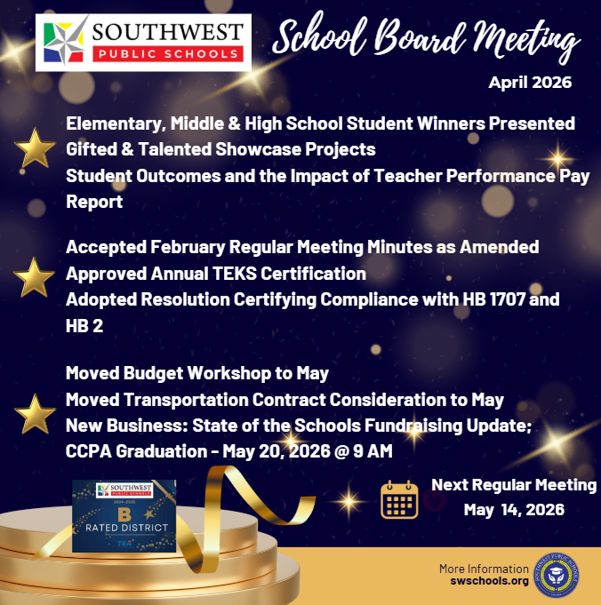 April Board Meeting
