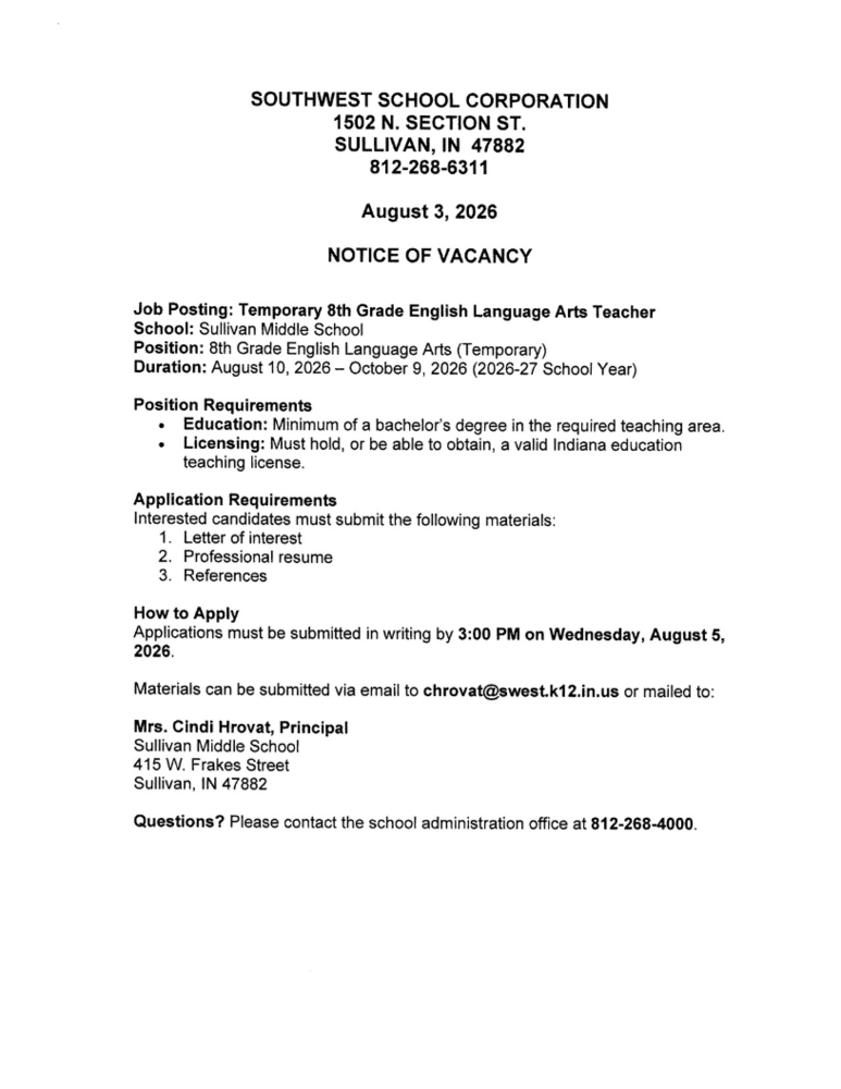 SMS Job Posting