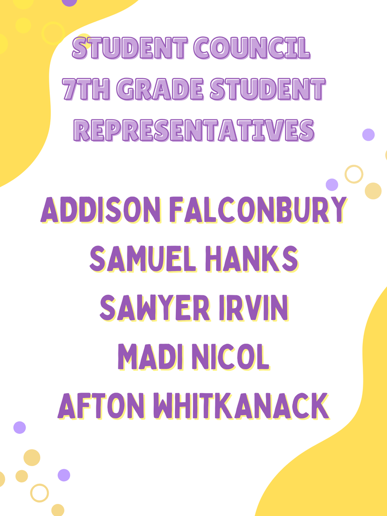 7th Grade Student Council Reps