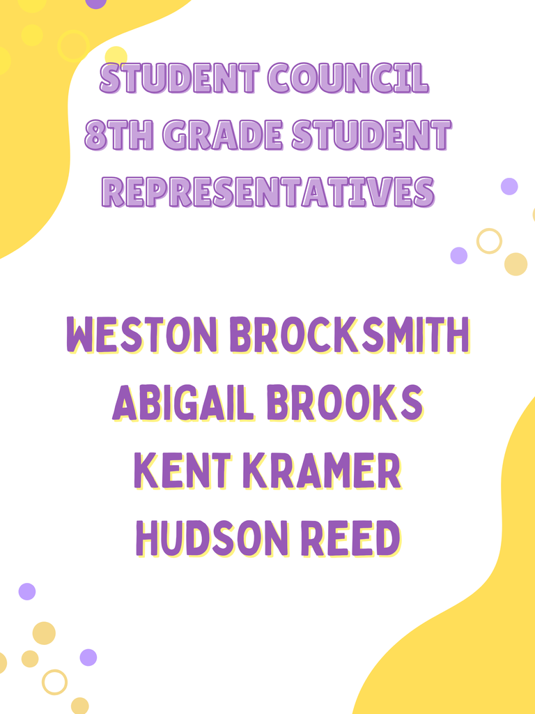 8th Grade Student Council Reps