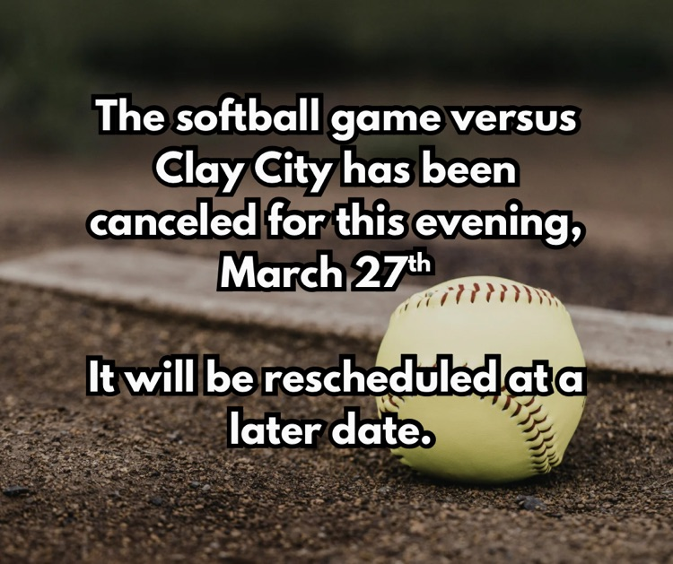softball canceled 3/27