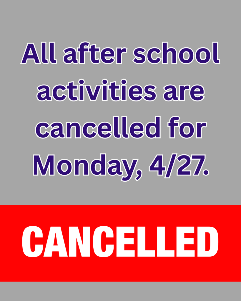 Canceled 4/27-After School Activiites