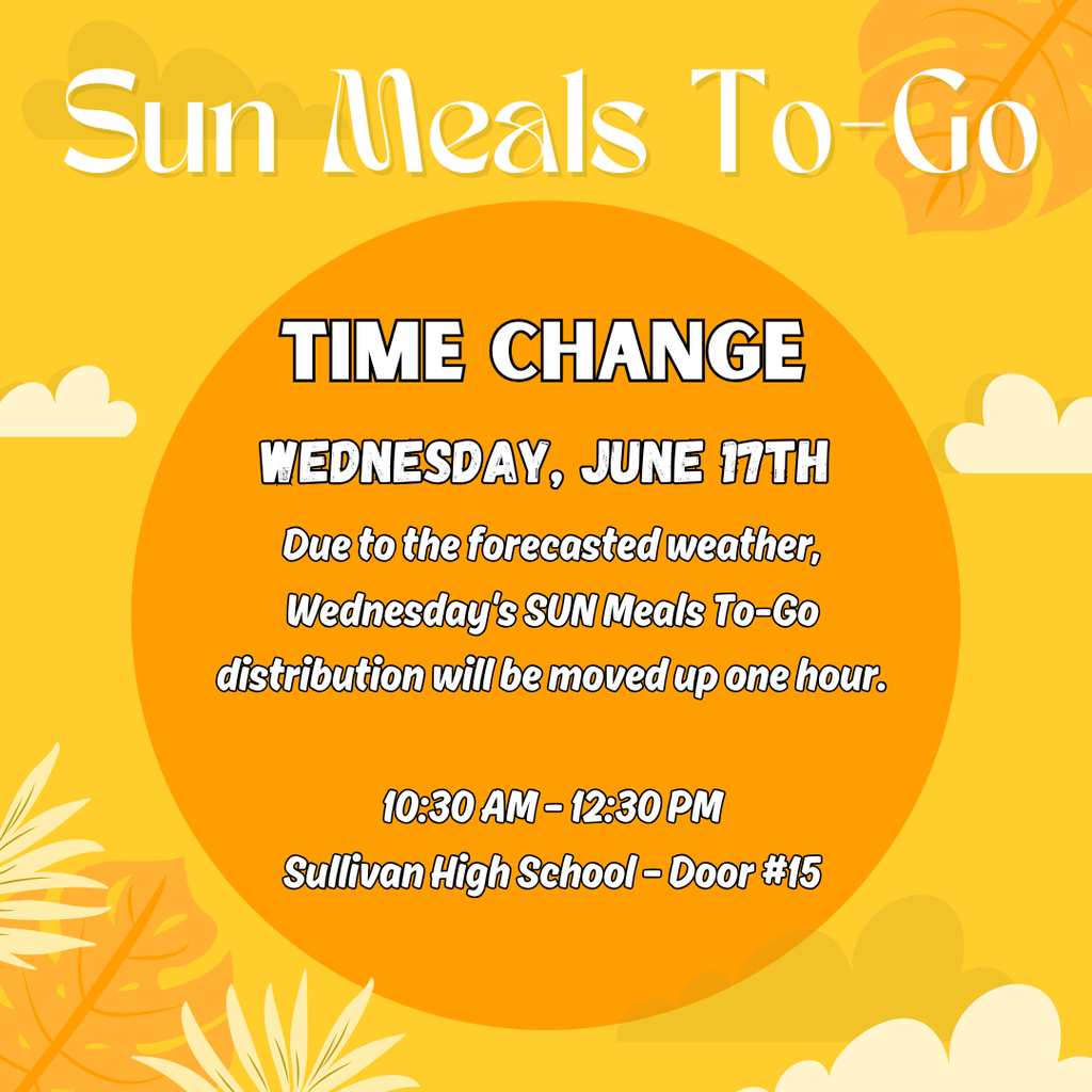 Sun Meals To-Go Time Change
