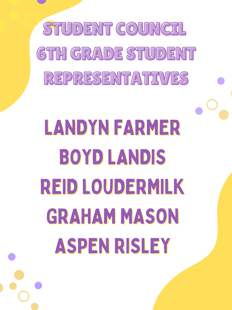 6th Grade Representatives