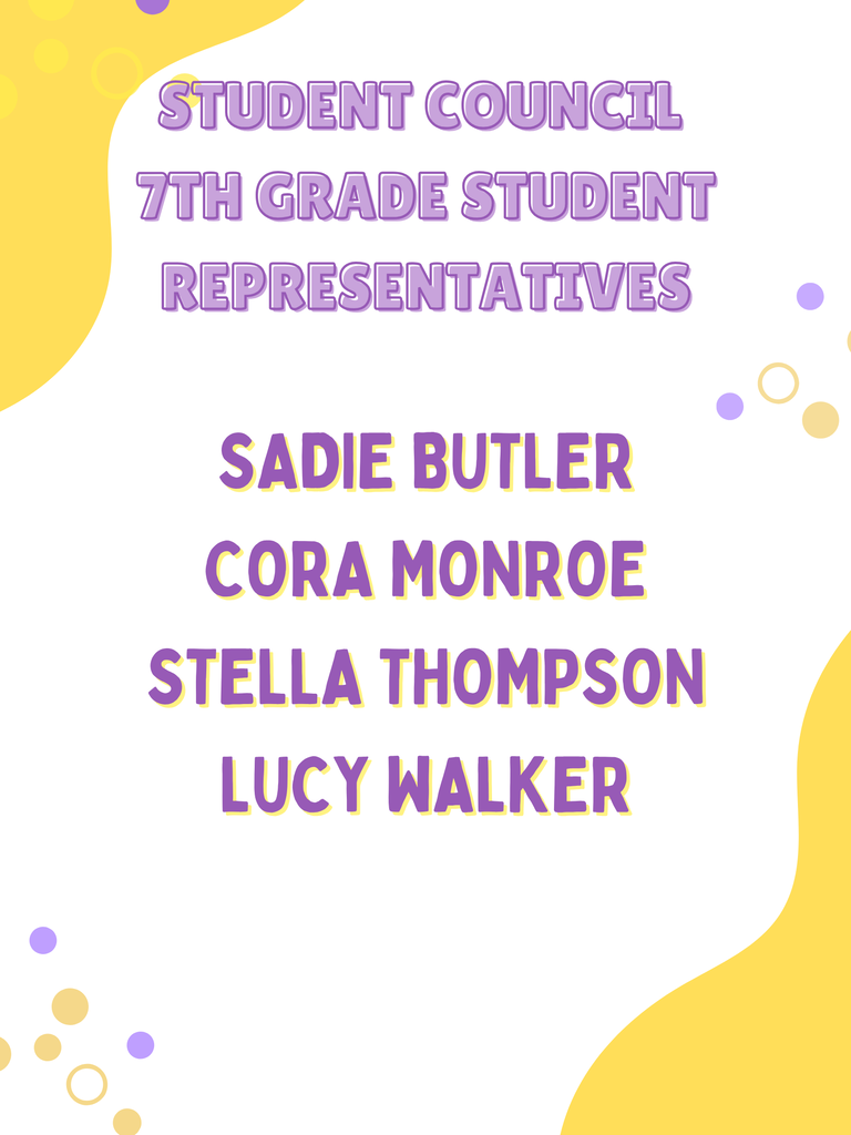 7th Grade Student Representatives