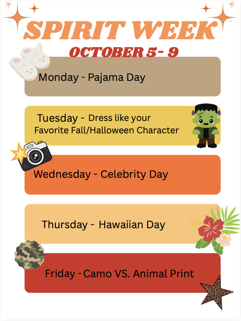 Spirit Week October 5-9