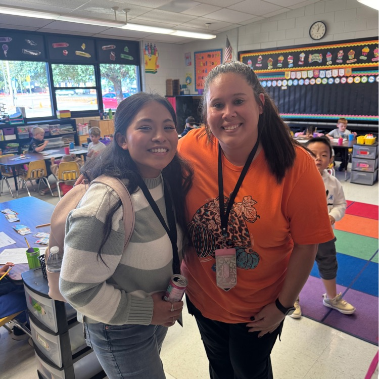 Adriana with Ms. Sanchez