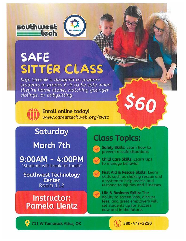 Safe Sitter Class at SW Technology