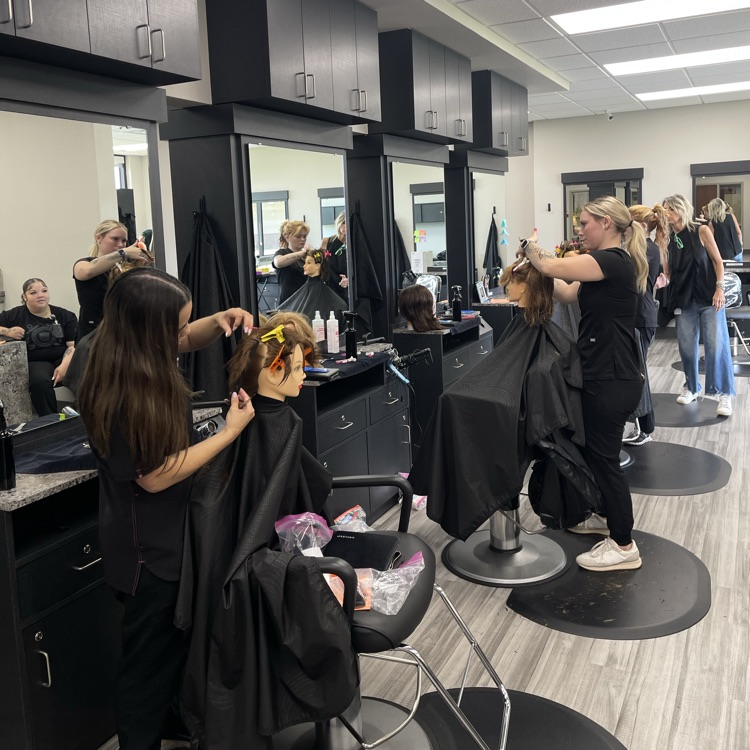 Cosmo students getting ready for state board