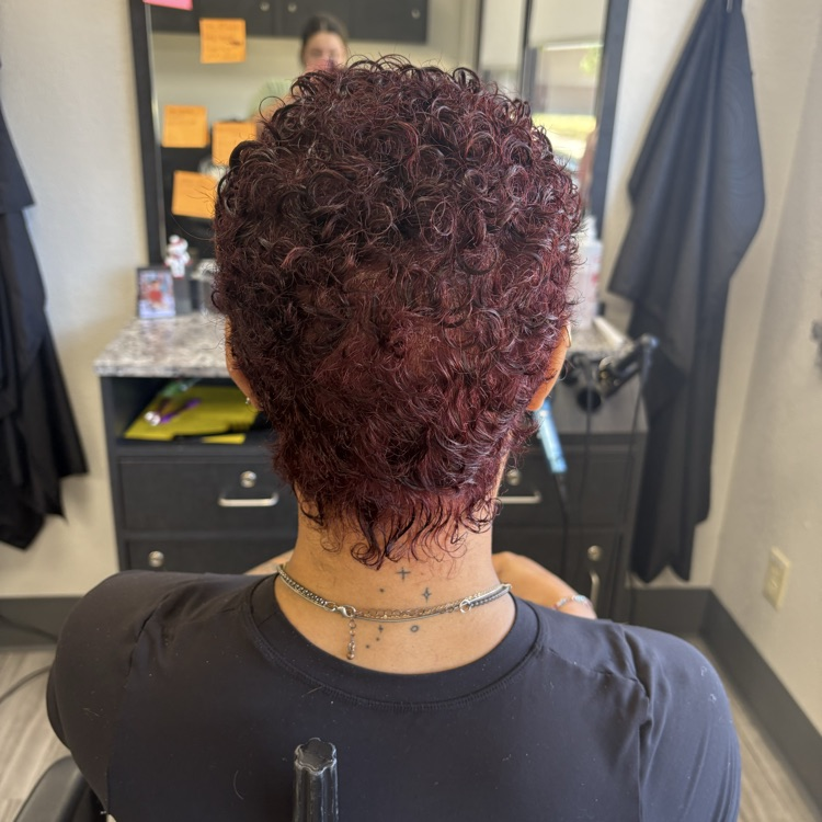 red violet pixie cut