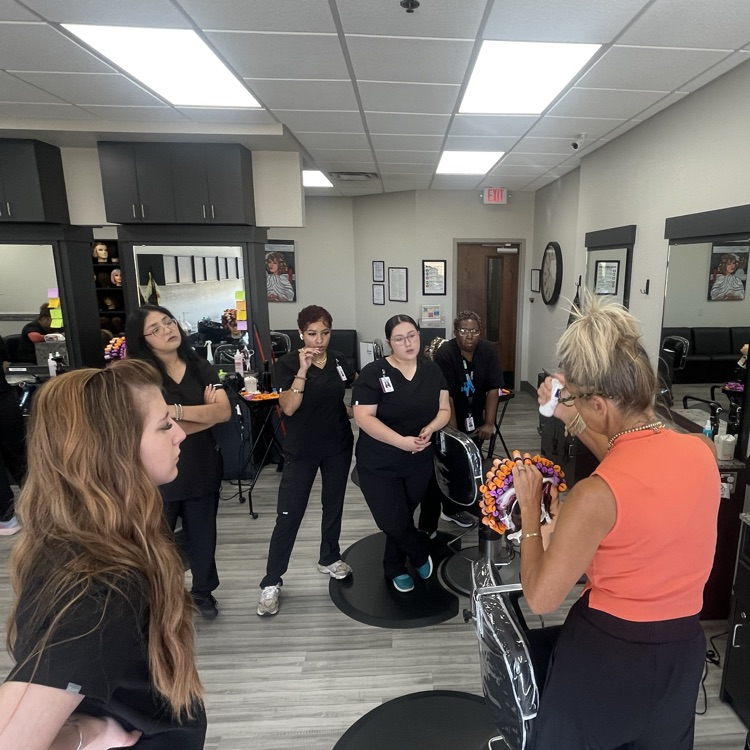 instructor going over what to do after perm rods on in 