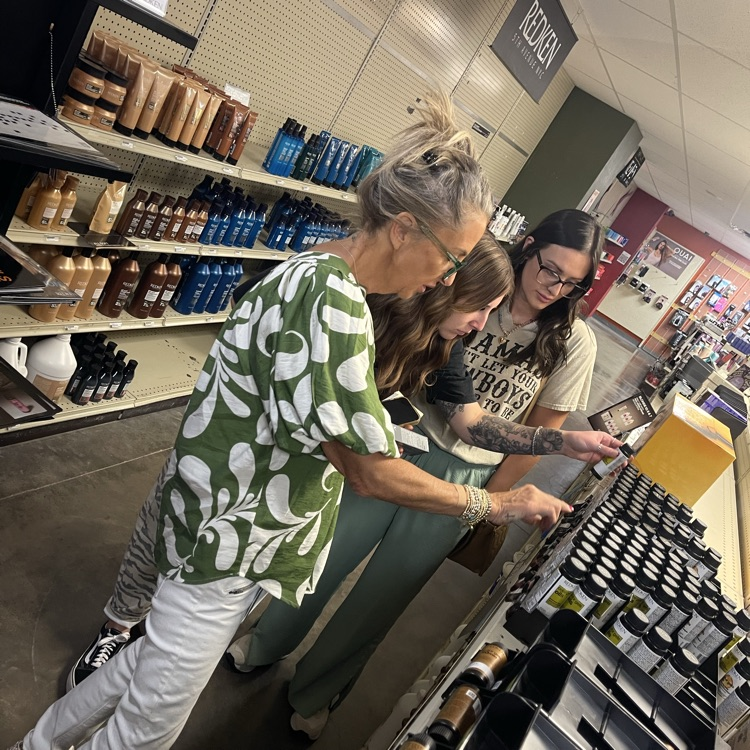 women looking at hair toners