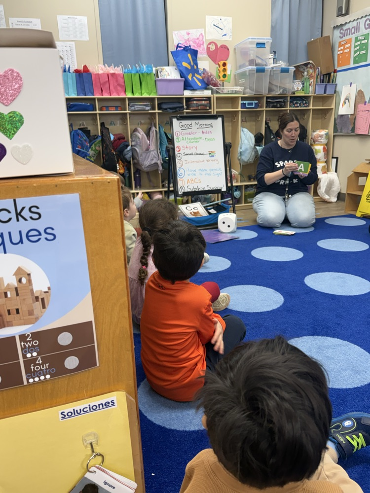 Students reviewing sounds with Mrs. Werdann!