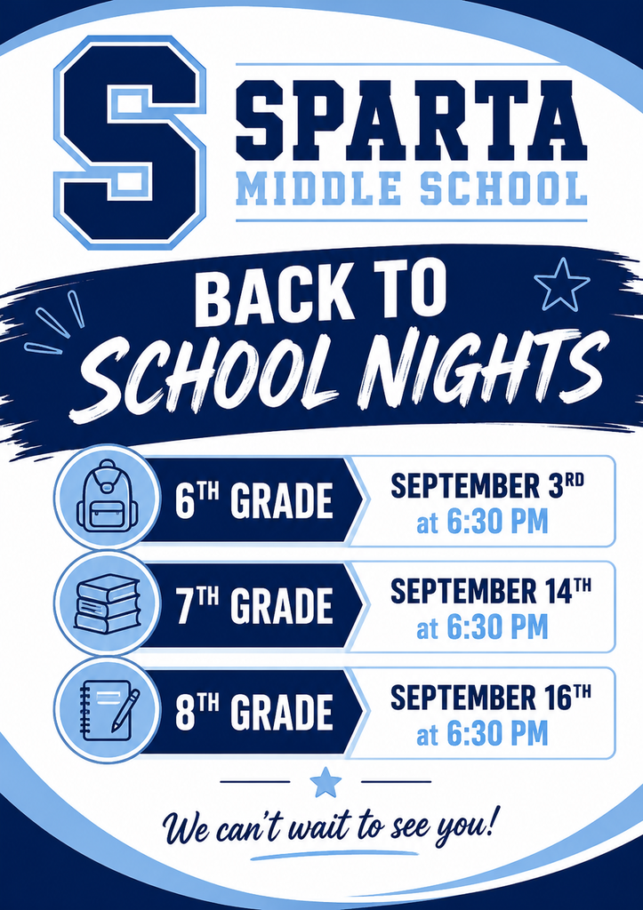 Sparta Middle School Back To School Nights